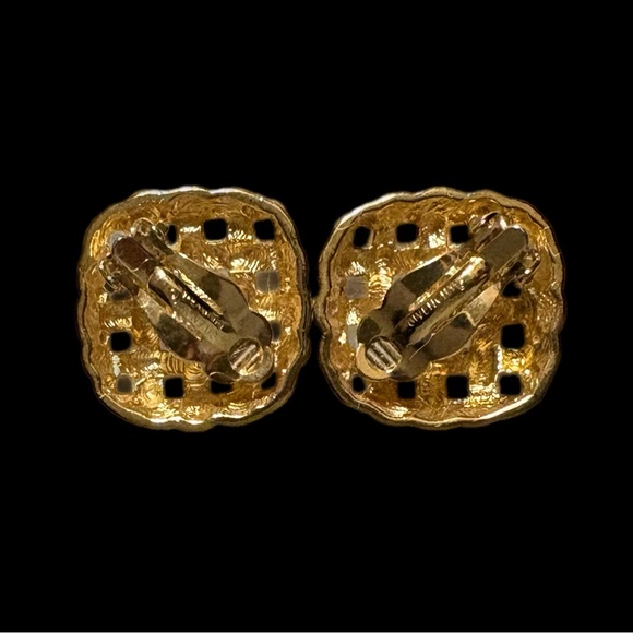 Givenchy Elegant Gold Textured Earrings - Picture 4 of 5